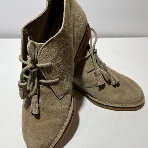 Hush Puppies Moyen Suede Boots Size 8 Tab Booties